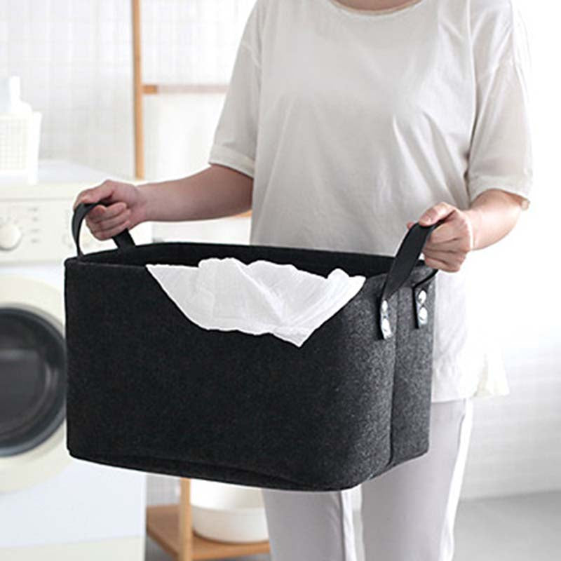 Felt Storage Basket and Tote Bag for Organizing