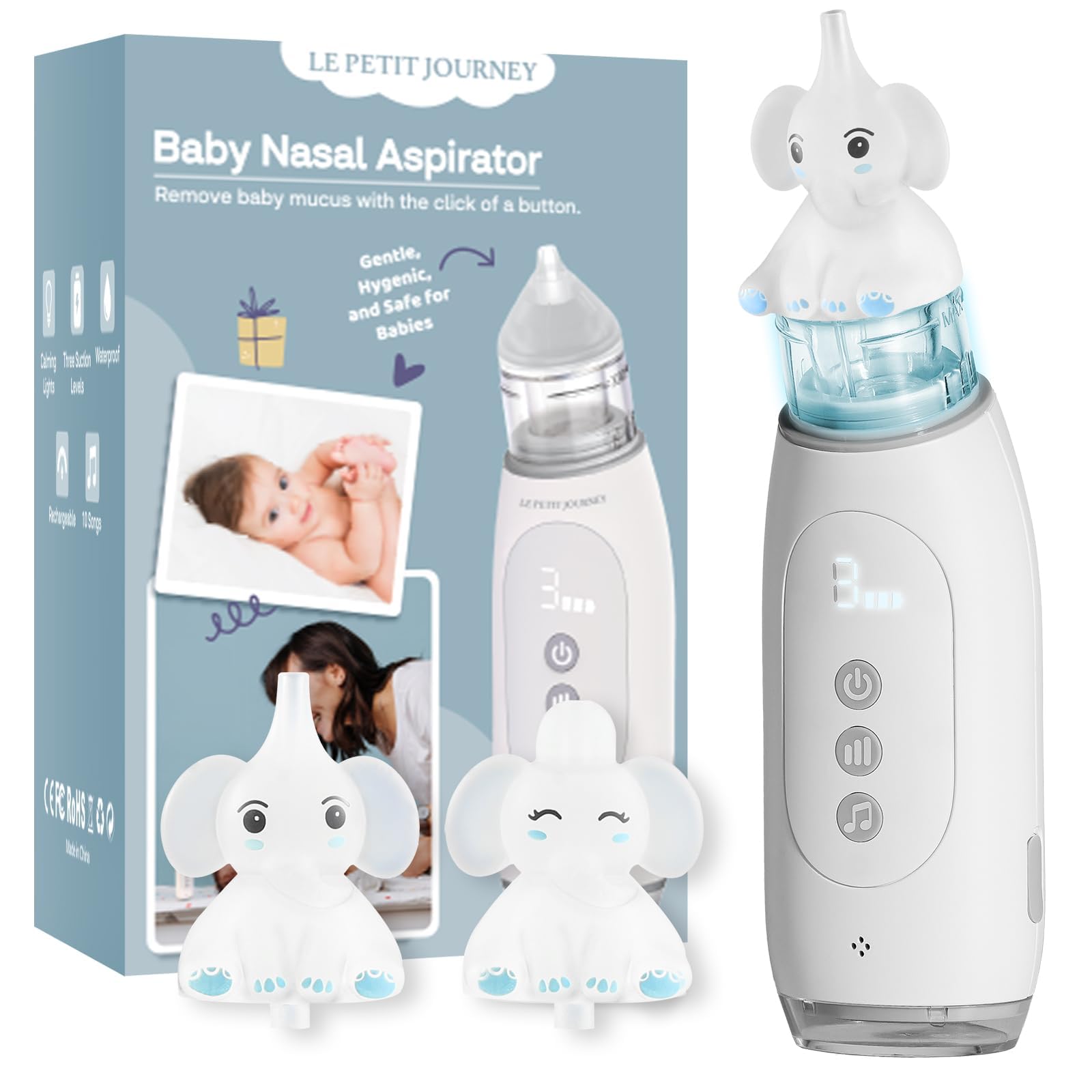 Nasal Aspirator for Baby with Elephant Tip Electric