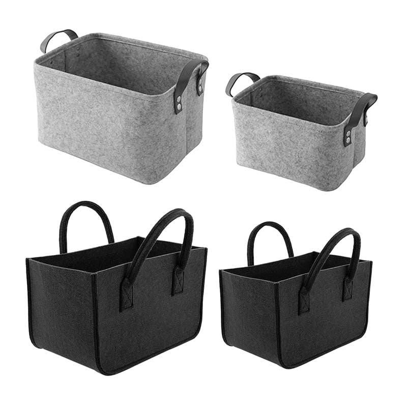 Felt Storage Basket and Tote Bag for Organizing