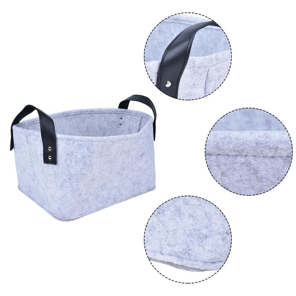 Felt Storage Basket and Tote Bag for Organizing